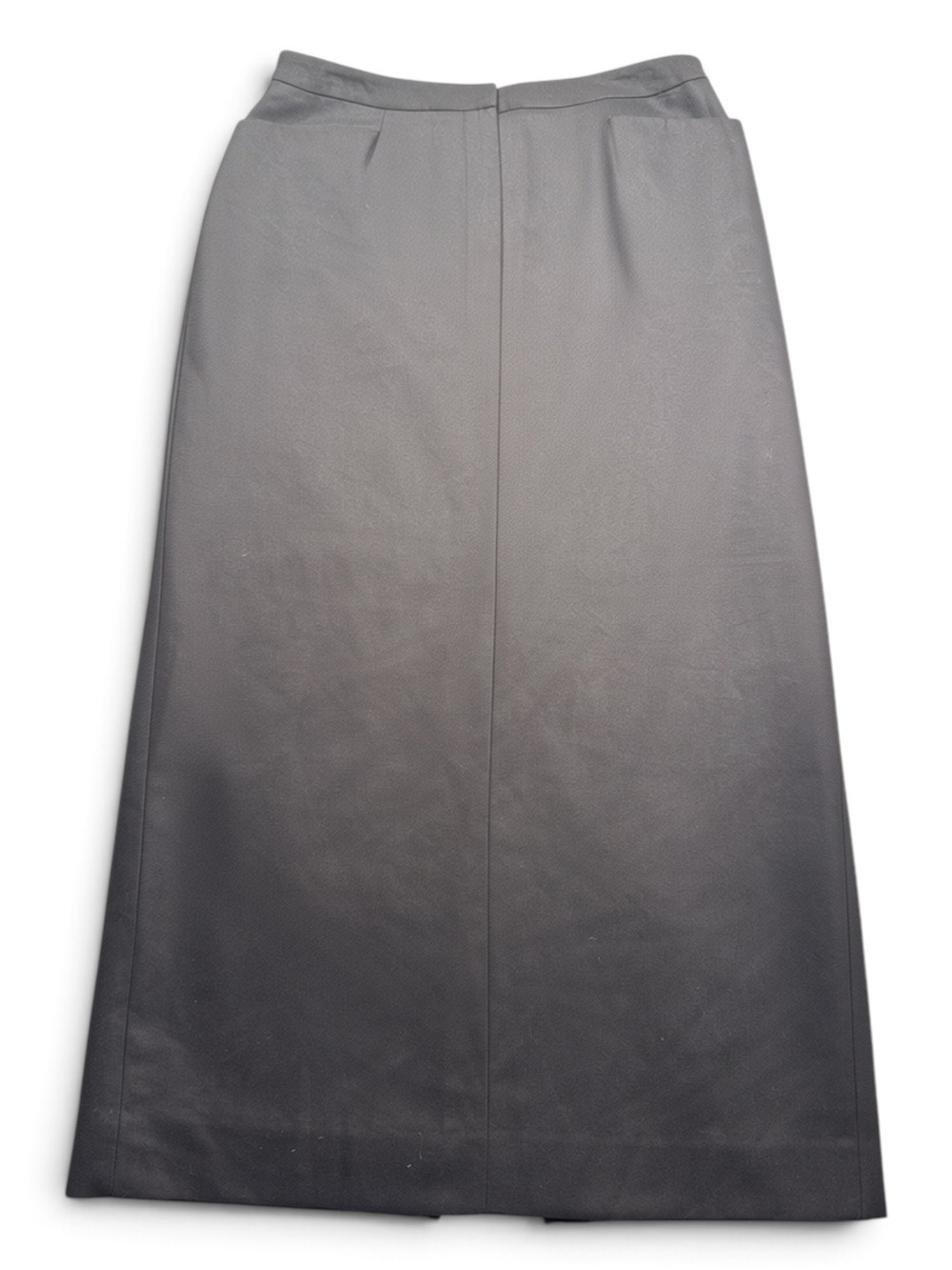 Ralph Lauren 12P 100% Wool Charcoal Gray Maxi A-Line Skirt Lined With Slit